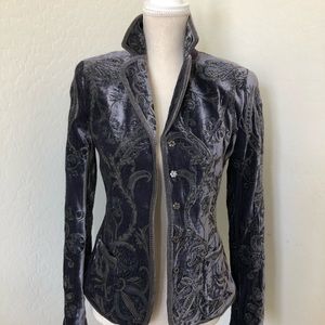 Ellie Tahari Blazer tonal Embroidery